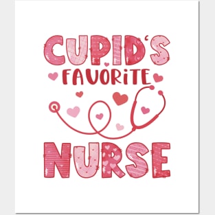 Cupid's Favorite Nurse Valentine's Day Posters and Art